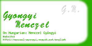 gyongyi menczel business card